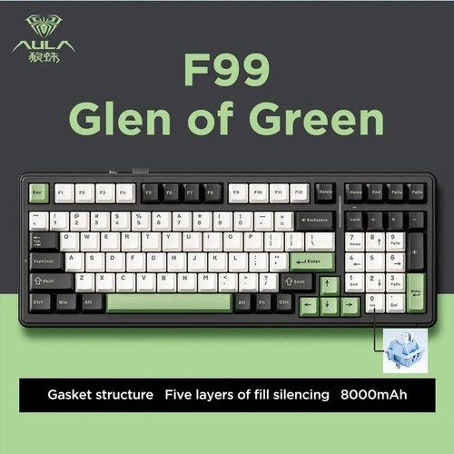Gaming Mechanical Keyboard Three Mode 2.4g Wireless Bluetooth Wired Hot Swap PBT - Picture 7 of 30