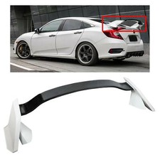 Painted White Black Type R Style Spoiler Wing For 2016-2021 Honda Civic Sedan