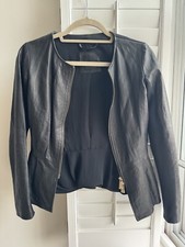 Women’s Ladies Pinko Leather & Polyester Jacket Size 40