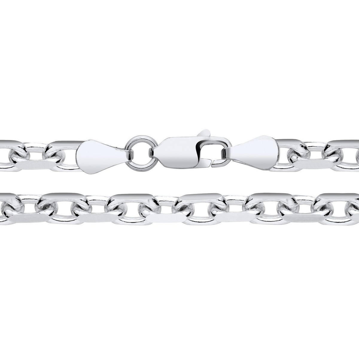 Sterling Silver 3.0mm Belcher Chain 16 18 20 22 24 30 Diamond Cut Rolo Necklace Gift Box