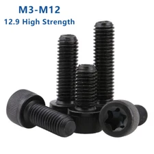 M3/M4-M12 High Tensile 12.9 Torx Screws Hex Head Socket Cap Screws Bolts Black