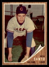 1962 Topps Baseball #170 Ron Santo NM - NM/MT *g1 (green tint)