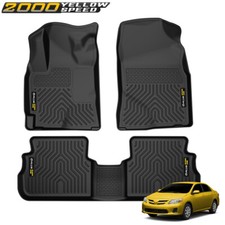Custom Toyota Corolla Floor Mats 2008-2013 – All-Weather TPE Liners, Full Set Front & Rear
