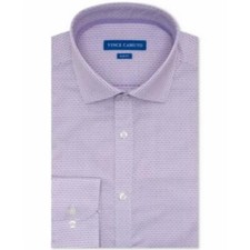 Vince Camuto Men's Slim-Fit Performance Stretch Shirt Purple 16 34-35