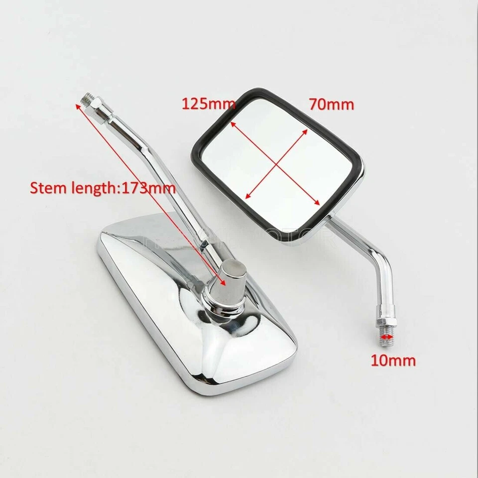 Espejos retrovisores rectangulares para motocicleta Honda Shadow VT ACE Aero Spirit 600 750 1100 EE. UU. Foto 2 de 4