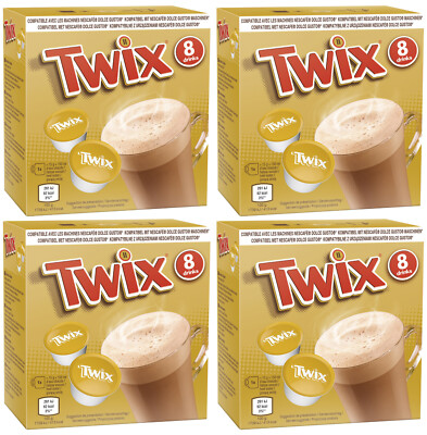 4 TWIX Hot Cocoa Drink Boxes Nescafe Dolce Gusto Capsules European Sweets