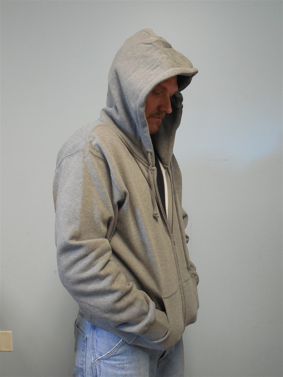 Hoodie Full Zip Up Gray With Logo | eBay