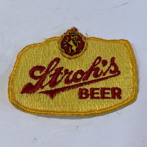 Vintage Breweriana Strohs Beer Yellow Red Jacket Patch Advertising T118 - Picture 2 of 9