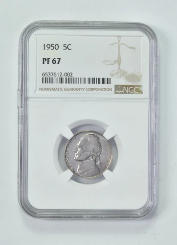 1950 PF67 Jefferson Nickel NGC Brown Lbl