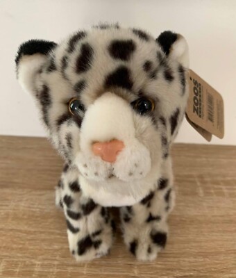 Korimco Lil' Friends - Realistic Snow Leopard Cub Zoo Plush Soft Toy 24cm NEW