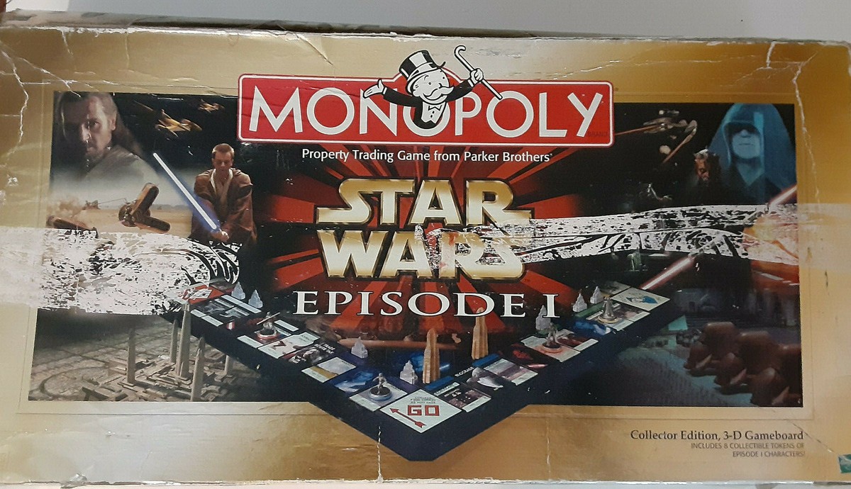 Monopoly Star Wars Episode 1 Gold Collectors Edition Game 3D