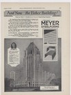 1928 Meyer Steelforms Ad: Fisher Building Construction Pic - Detroit, Michigan