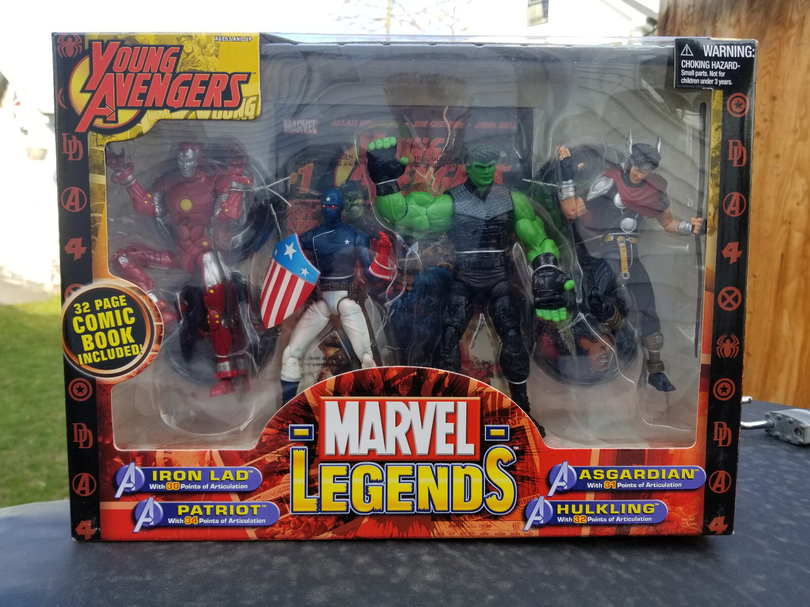 MARVEL LEGENDS Young Avengers TOYBIZ Hulkling Asgardian Patriot Iron KANG Box US