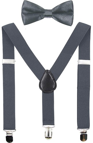 Children Kids Baby Elastic Suspenders Belt Bow Tie Set Boys Girls Bowtie Braces - Picture 20 of 33