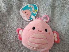 Squishmallow 3.5" Maribel Butterfly Pretty Pink Clip Plush BNWT Free Ship