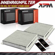 2x Innenraumfilter für Opel Combo Fiat Doblo Tipo Peugeot Bipper Citroën Suzuki