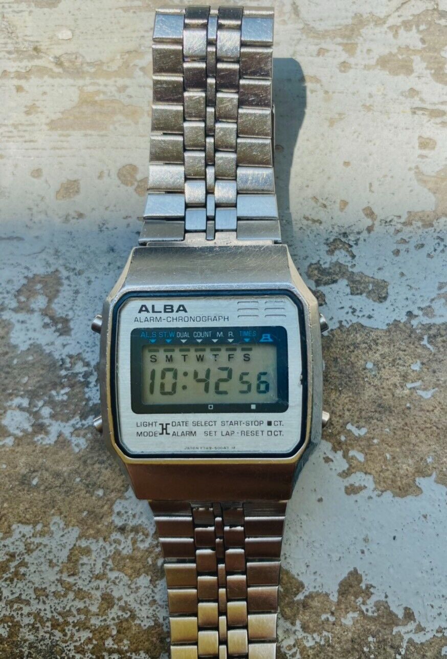 Alba / Seiko digital chronograph 80s vintage watch | eBay