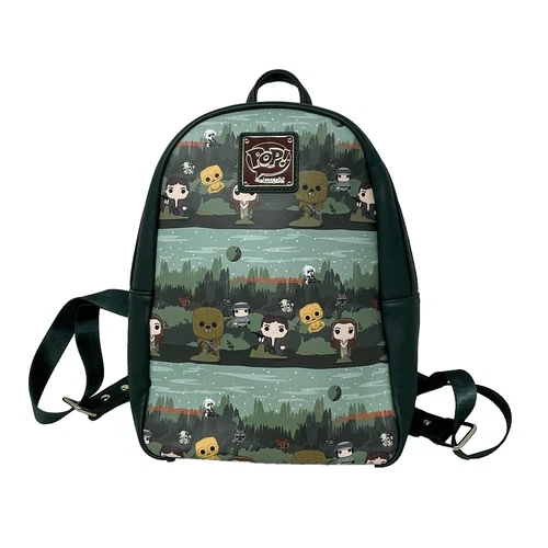 Loungefly POP Star Wars Hans Solo Princess Leia Endor Forest Green Mini Backpack