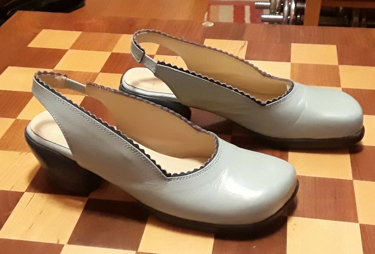 JOHN FLUEVOG CHOICE CINDY SLINGBACK LiGhT BLuE LOW HEELED SHOES 7 margie