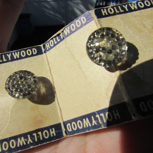 Glass Antique Button Flower Facet Crystal Cut Art Deco Hollywood Original Card - Picture 10 of 12