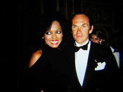 Original Press Photo Slide Negative - Diana Ross & Arne Naess Jr