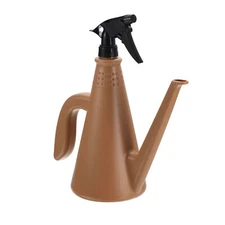 Indoor Watering Can with Sprayer Dual-Use Spout Watering Pot Brown