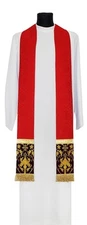 Red Gothic Clergy Stole SH557-AC25 Vestment Étole Rouge Stola Rossa Estola Roja