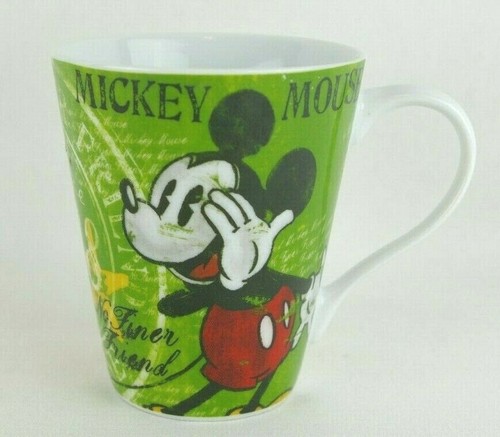 Disney Mickey Mouse "No Finer Friends" Green and Yellow Tea Coffee Cup Mug - Picture 12 of 12