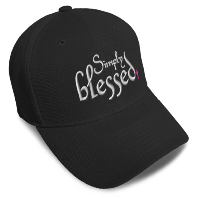 Baseball Cap Simply Blessed Acrylic God Faith Dad Hats for Men & Women 1 Size
