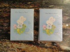 48 Vintage 1980  s Rousana Birth Baby Announcement Card Envelope Bunny Duckling