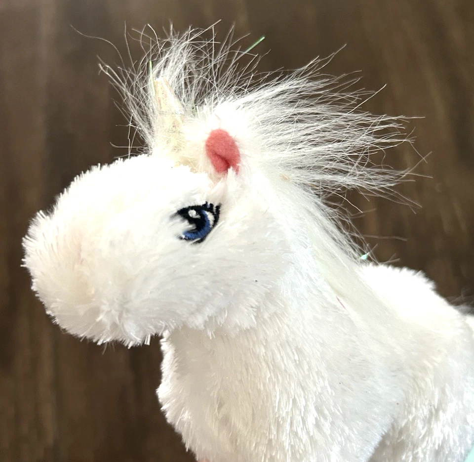 Ganz Lil Kinz 9” Unicorn White Sparkle Plush Stuffed Animal Toy No Code - Image 3 of 4