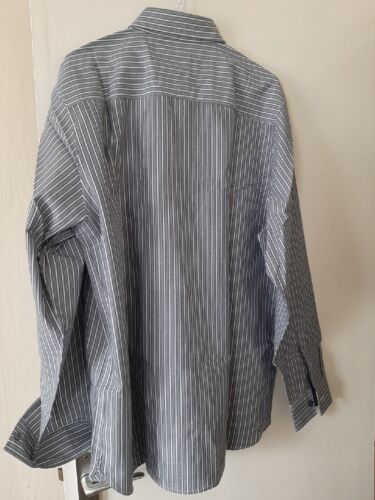 Boston Crew Mens Blue 100% Cotton Stripped L /S Size XL Shirt BIG,TALL BNWOT - Picture 7 of 10