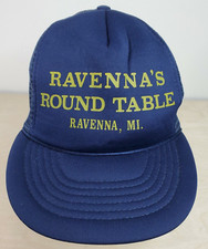 Trucker Hat Mesh Adjustable Snap Back Blue Ravenna  s Round Table Michigan