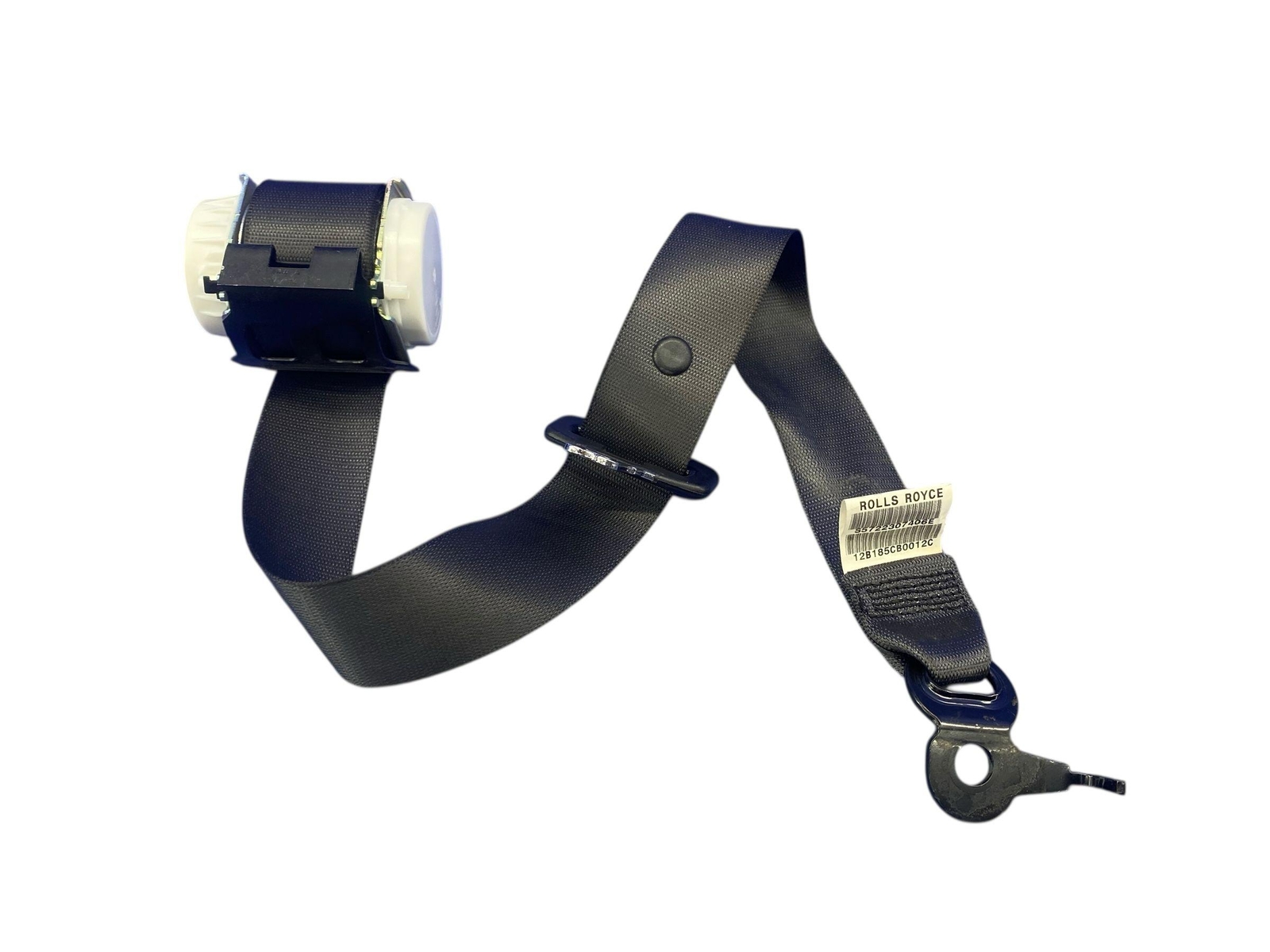 2009-2014 ROLLS ROYCE GHOST REAR CENTER SEAT BELT RETRACTOR ASSEMBLY BLACK OEM