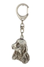 English Cocker Spaniel - Silver Plated Keychain