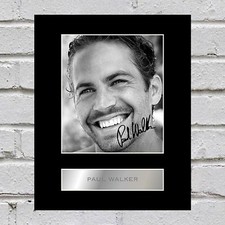Paul Walker Signed Mounted Photo Display