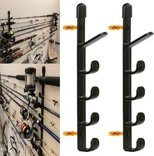 1Pair Fishing Rod Storage Rack, Horizontal Wall Mount Fishing Pole Holder Storag