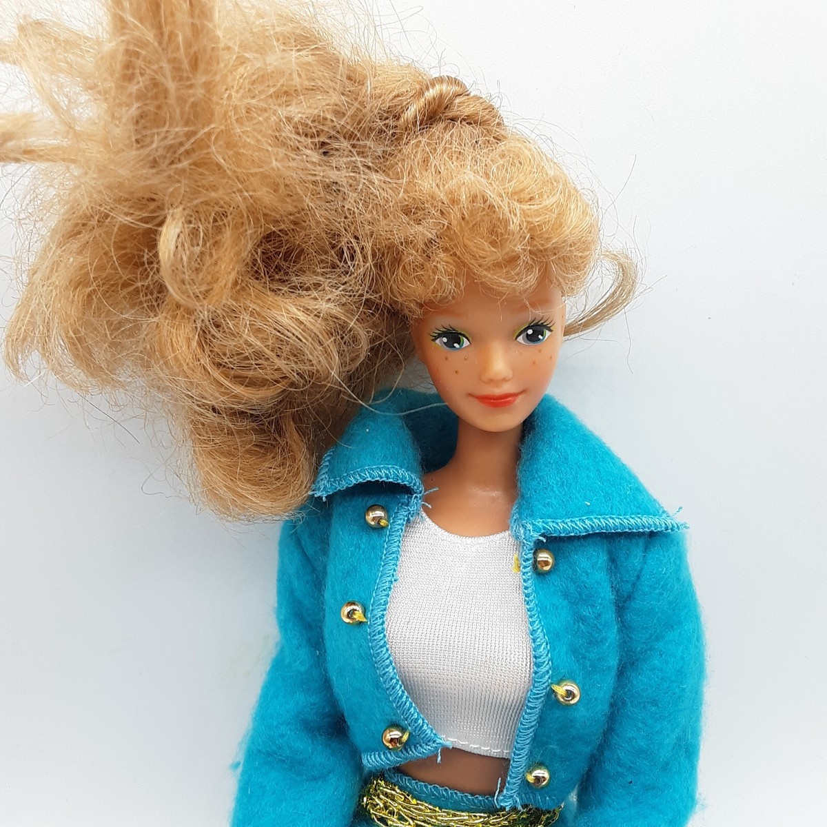 Vintage Barbie Mattel Midge Strawberry Blonde Doll Freckles Azul
