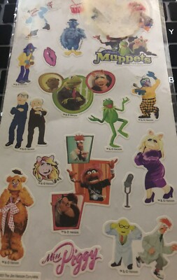 MUPPETS AUFKLEBER GONZO KERMIT MISS PIGGY BEAKER TIER NAGELNEU SEHR SELTEN