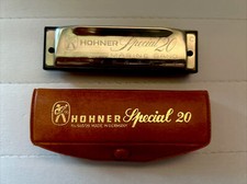 VINTAGE MUSIC HOHNER HARMONICA SPECIAL 20 MARINE BAND IN CASE. Free Shipping