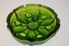 Big Green Glass Ashtray Nice