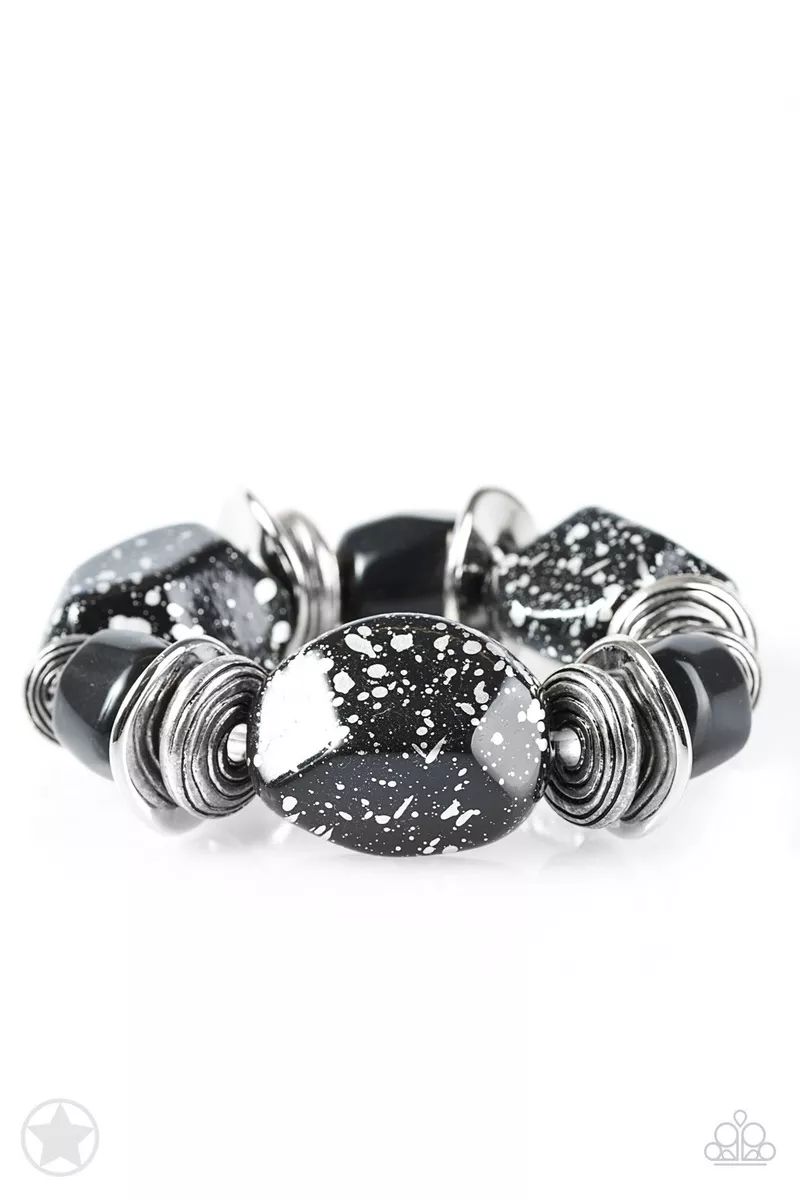 Paparazzi Glaze Of Glory Black Stretchy Bracelet eBay