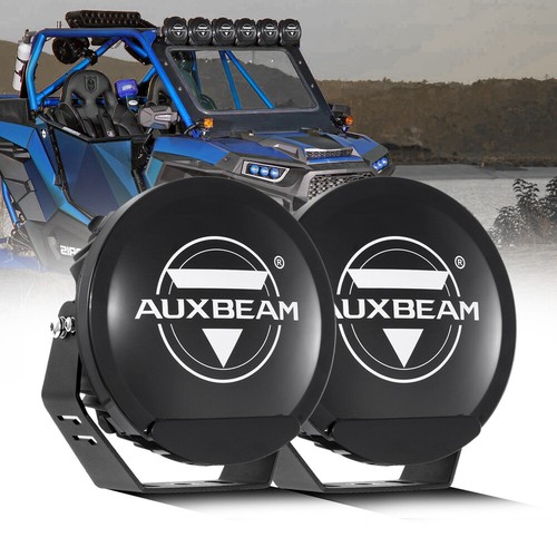 AUXBEAM 9"INCH LED Driving Work Lights Headlight Pods Auxiliary Fog Lamp & Cover - Picture 18 of 27