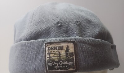 DENIM Dry Goods Supplies Blue Denim Docker Cap Brimless Hat | eBay