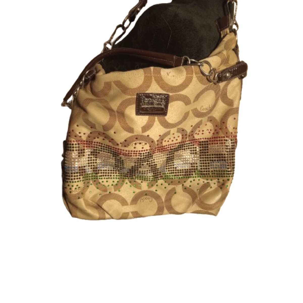 バッグ Coach Mini Leather Hobo Bag Handbag Coach Khaki Hobo Bag No. 14147 | eBay
