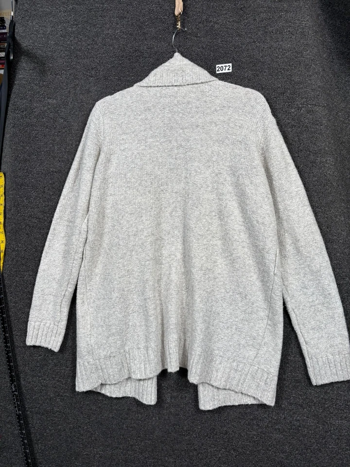 Cárdigan suéter Levi's cuello chal frente abierto para mujer talla L gris cómodo Foto 2 de 4