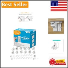 Adhesive Magnetic Cabinet Locks - Ensuring Safety for Kids and Pets 24 Pack