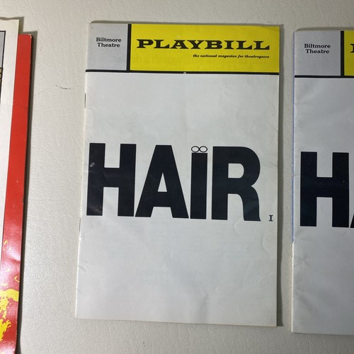 Vintage 1969 HAIR Souvenir Program American Tribal Love Rock Musical + Playbills - Picture 6 of 7