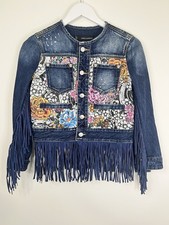 DSquared2 Denim Jacket Size S/M Cropped Embel...