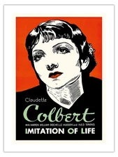 Imitation of Life - Starring Claudette Colbert - Vintage Film Movie Poster 1934